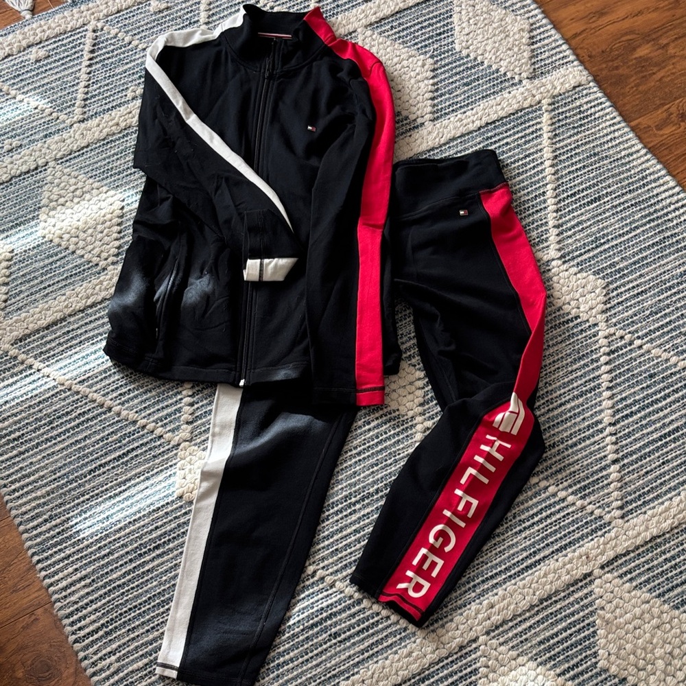 Tommy Hilfiger Black and Pink Tracksuit
